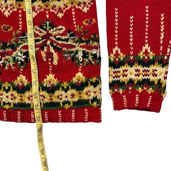 Carolina Colours Women's Christmas Ugly Christmas Sweater Chunky Knit Sz Medium - Picture 7 of 7